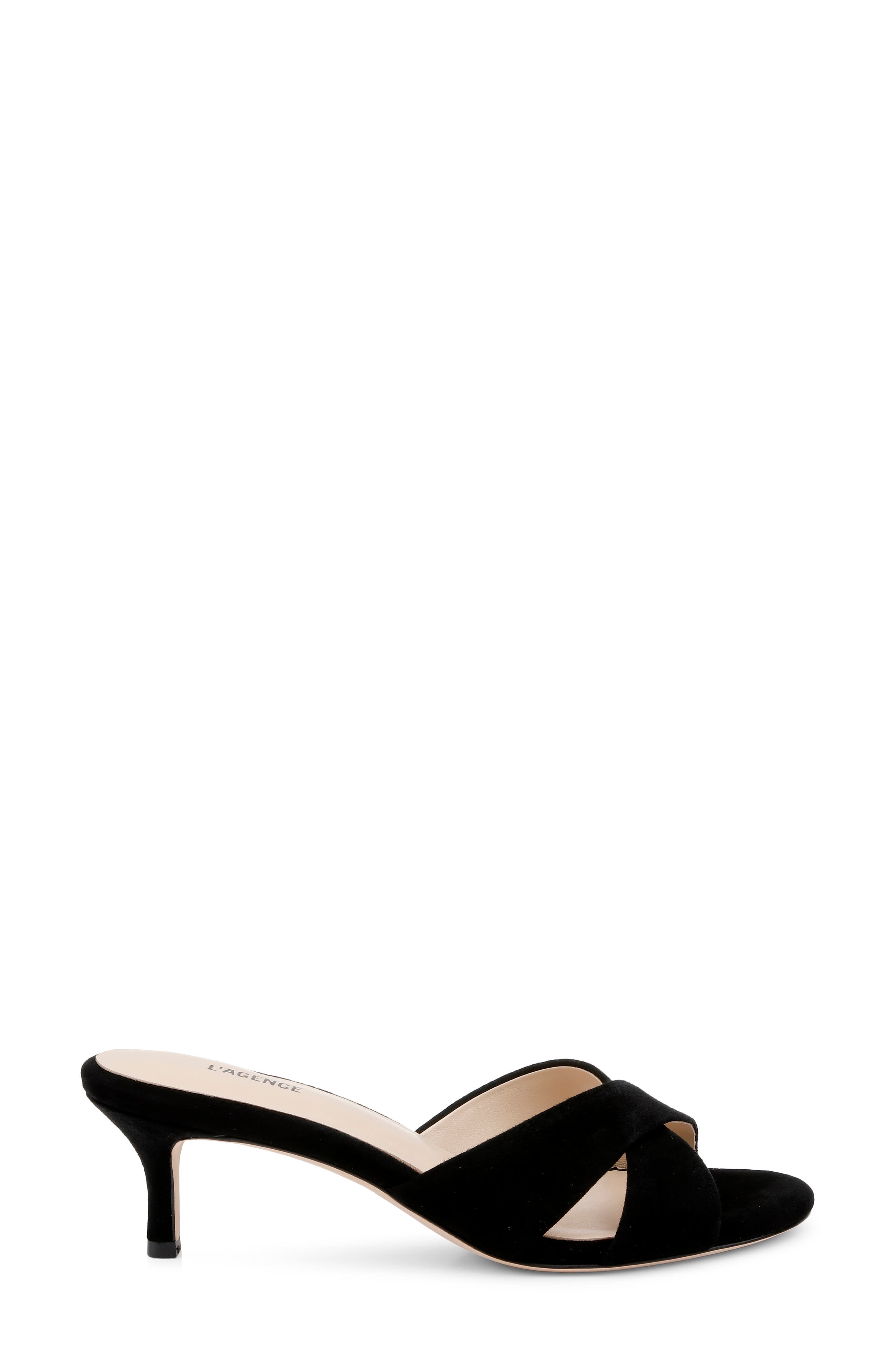 L'AGENCE Aveline Slide Sandal, Alternate, color, Black