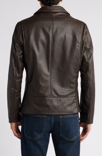 Schott NYC Waxy Cowhide Leather Moto Jacket | Nordstrom