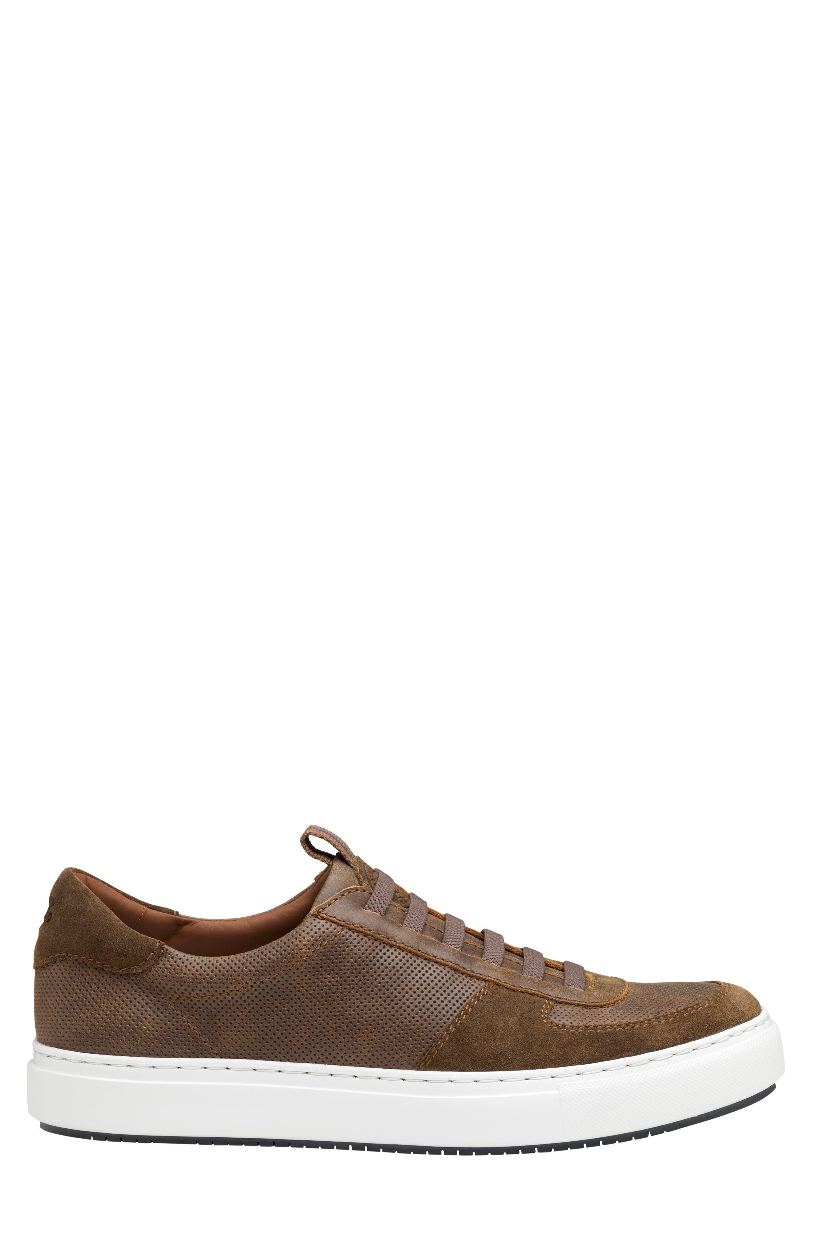 JOHNSTON & MURPHY COLLECTION Anson Sneaker, Alternate, color, Brown Full Grain/ Suede