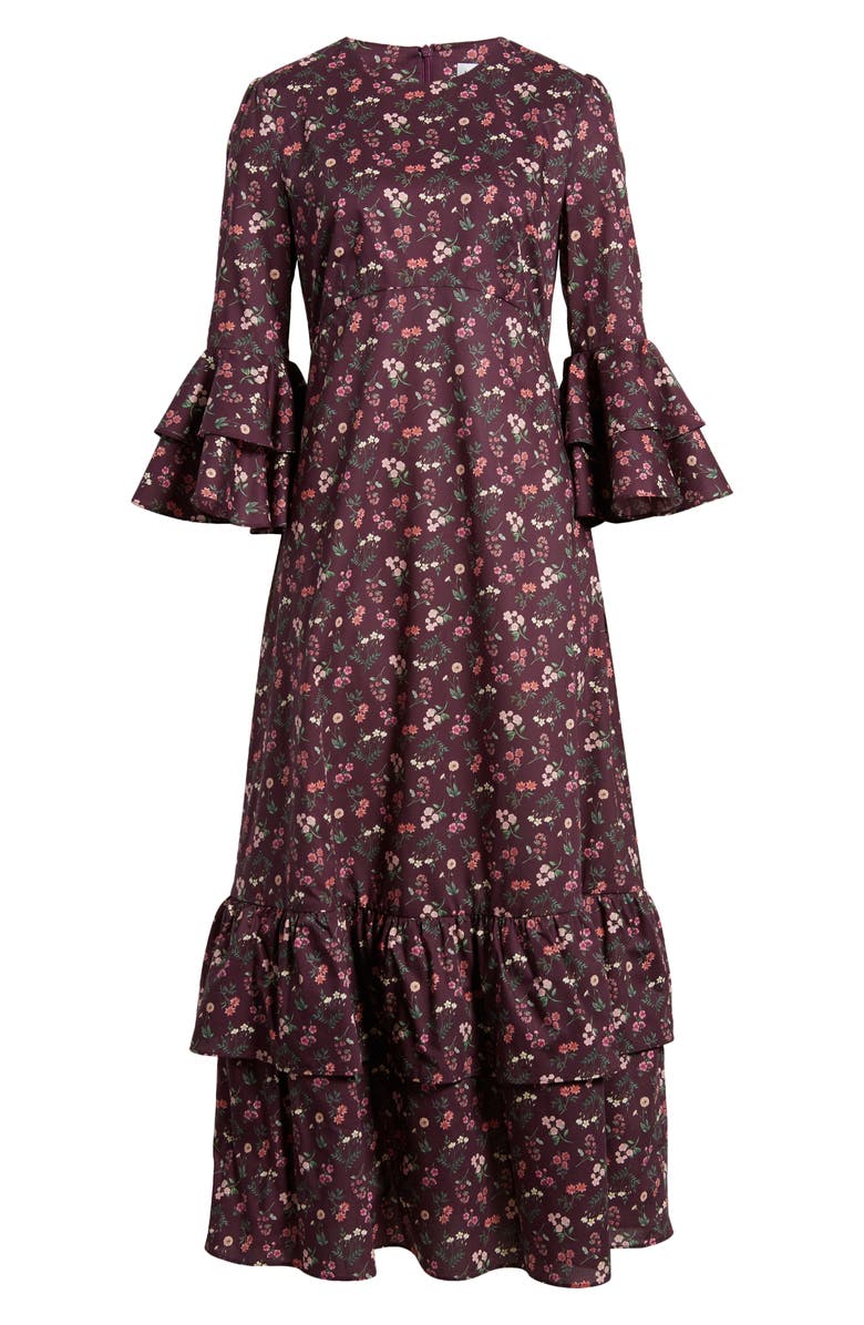 Liberty London Gala Floral Tiered Cotton Maxi Dress, Alternate, color, 