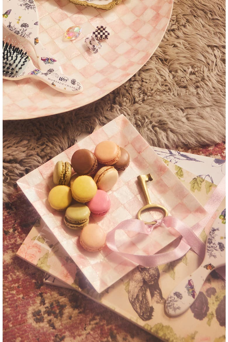 Rosy Check Capiz Catchall Tray, Alternate, color, ROSY