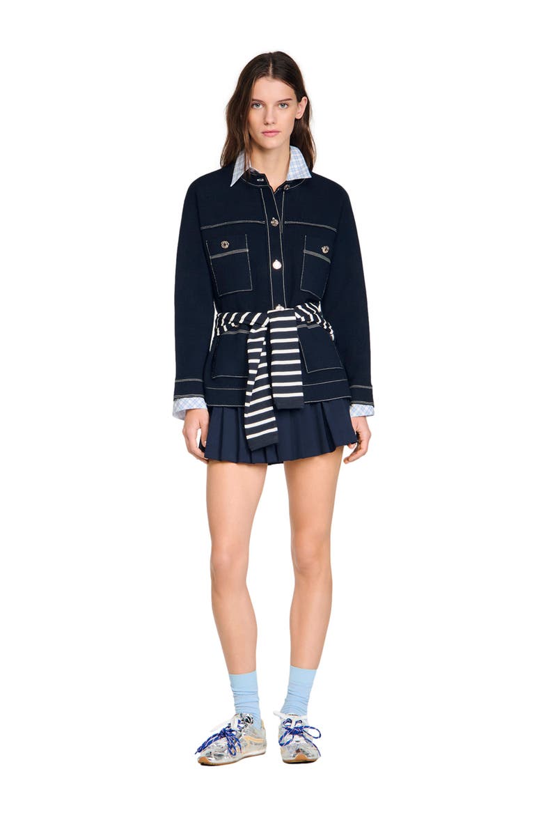 Contrast stitch cardigan (Women) | Nordstrom