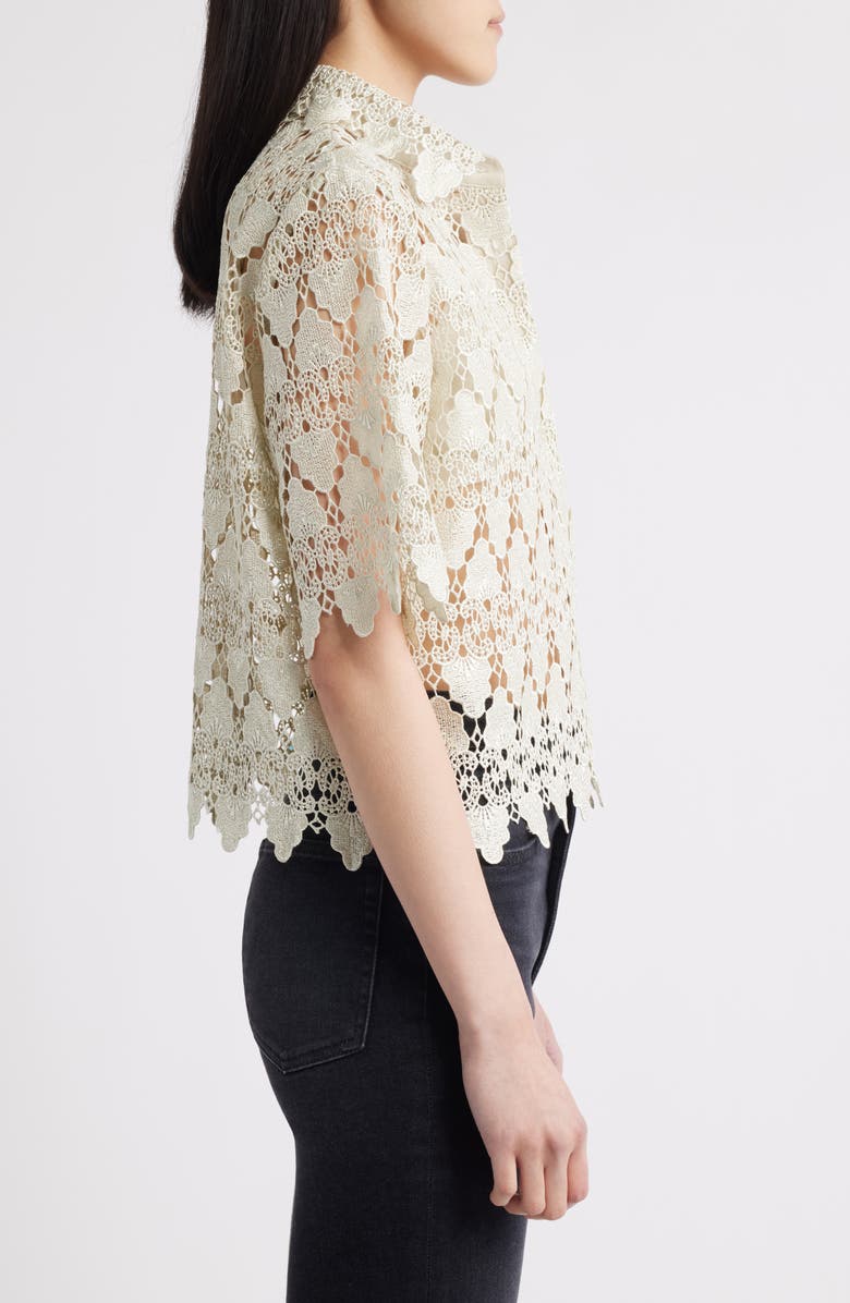 FRAME Lace Button-Up Shirt, Alternate, color, Soft Mint