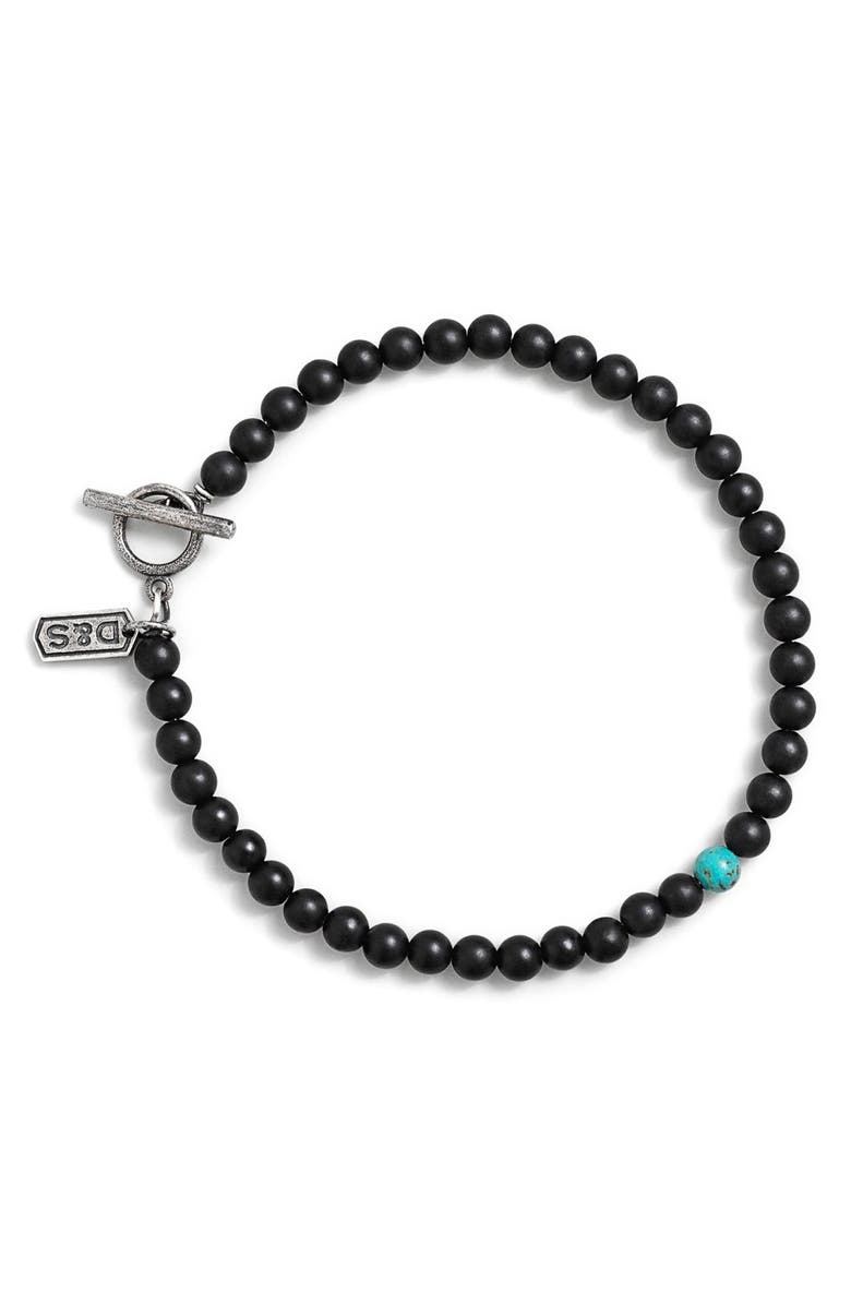 Degs & Sal Men's Beaded Bracelet, Alternate, color, Black
