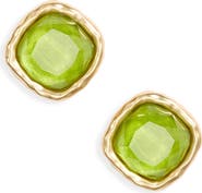 Karine Sultan Bezel Glass Stud Earring