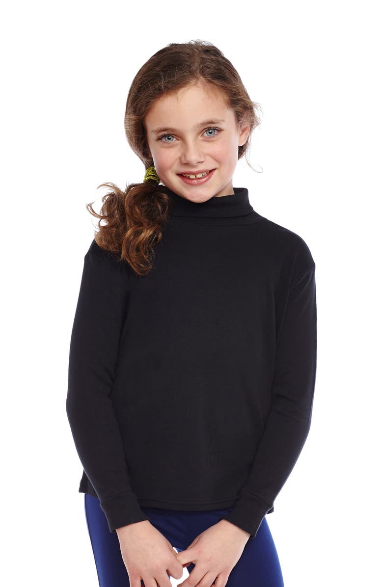 Leveret Kids Turtleneck, 100% Cotton, Solid Colors, Alternate, color, Black
