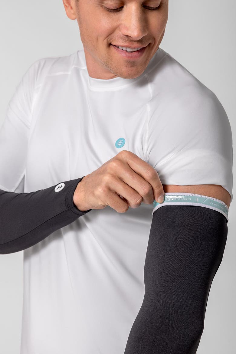 Men's MaxShield Performance Arm Sleeves, UPF 50+ Sun Protection, Alternate, color, Black