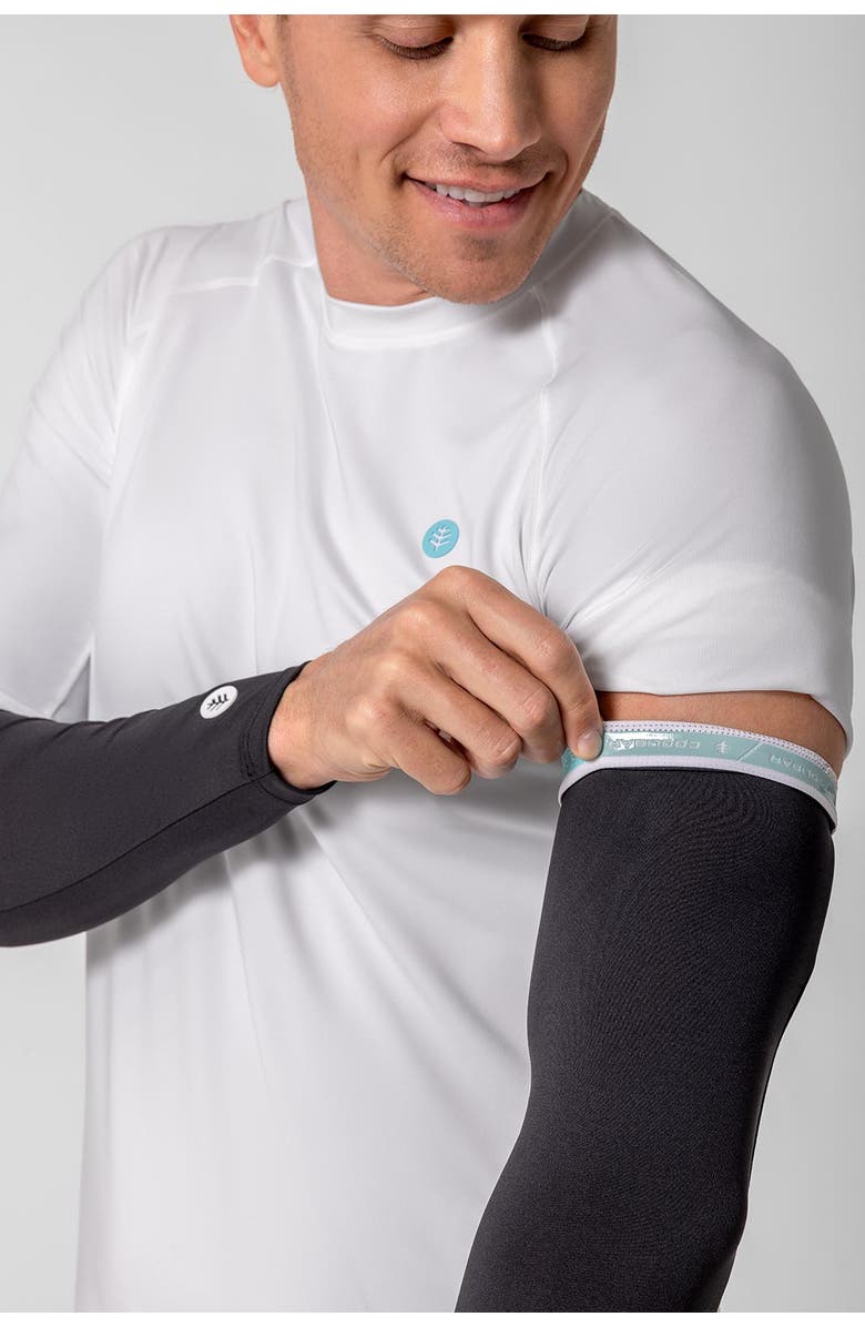 Coolibar Men's Performance Arm Sleeves - UPF 50+ Sun Protection - MaxShield, Alternate, color, Black