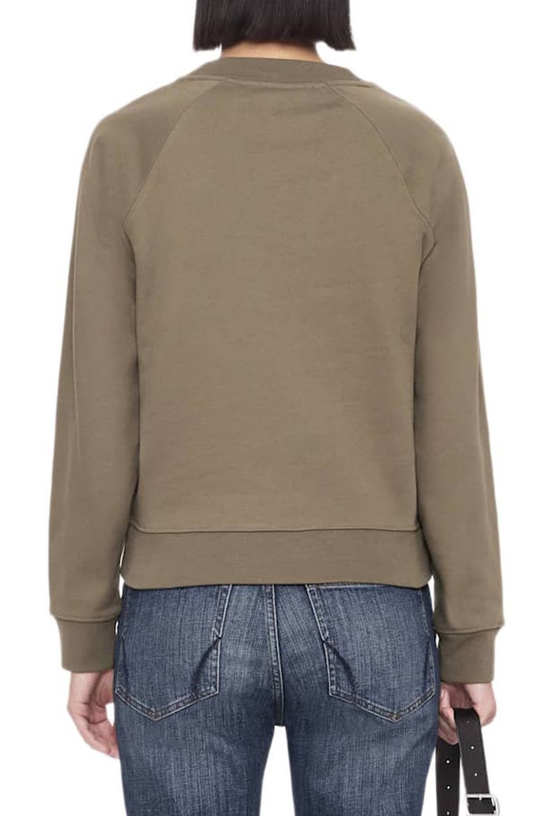 Lily Crew Sweatshirt, Alternate, color, WASHED KHAKI