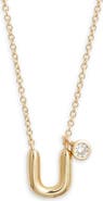 Chelsea28 Goldtone Initial Pendant Necklace