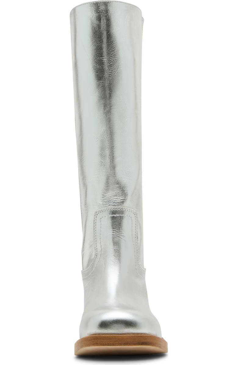 Steve Madden Riggs Knee High Boot, Alternate, color, Silver Lea