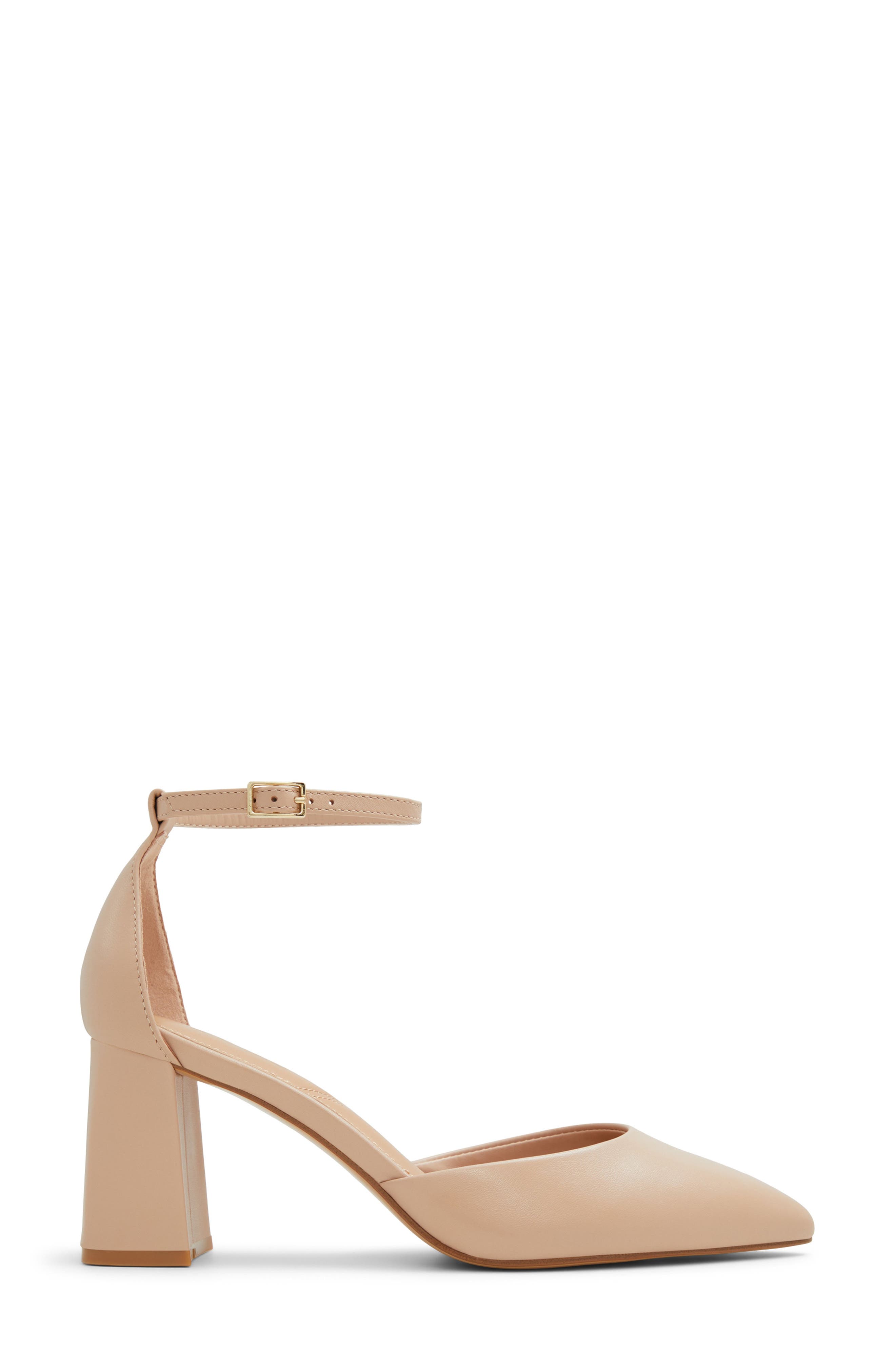 Jan Ankle Strap Pointed Toe Pump, Alternate, color, BEIGE