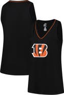Logo Athletic Women's Logo Athletic Black Cincinnati Bengals Plus Size Stellar Win V-Neck Tank Top