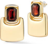 CHLOE AND MADISON Red CZ Statement Drop Earrings