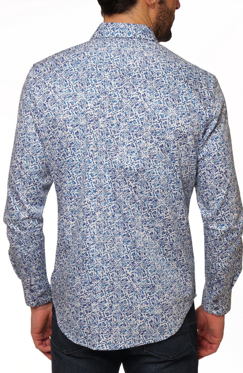 Robert Graham Madrone Long Sleeve Cotton Shirt, Alternate, color,