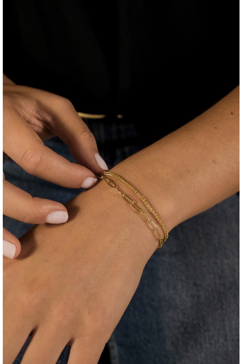 Emery Layered Chain Bracelet, Alternate, color, GOLD