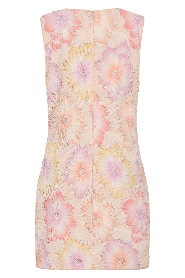 Ivette Beaded Floral Appliqué Shift Minidress, Alternate, color, RAINBOW MULTI