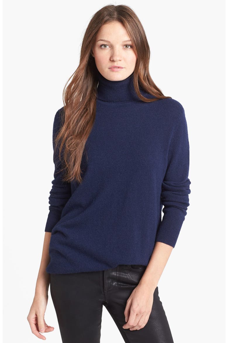 'Oscar' Cashmere Turtleneck, Main, color, PEACOAT