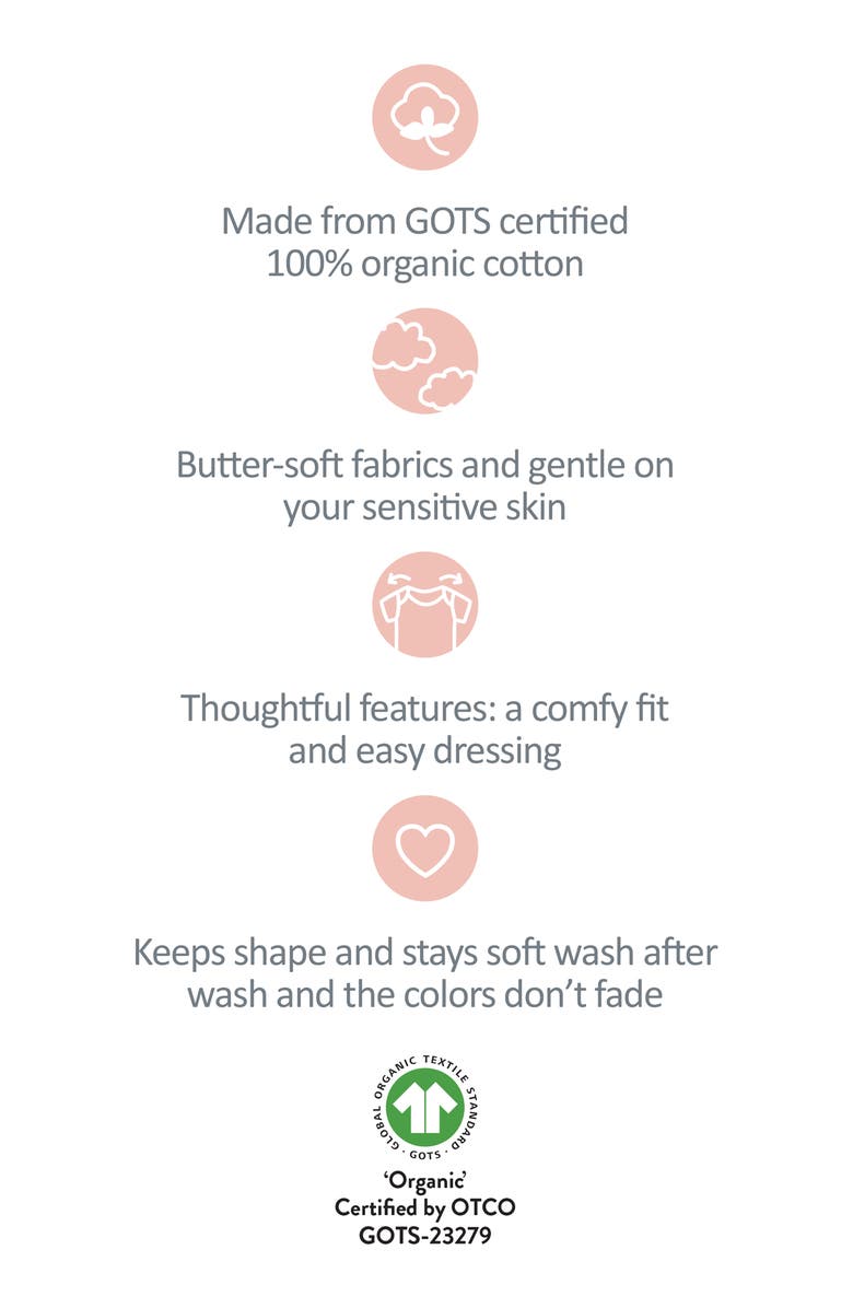 BUTTERBLU London 10-Pack Assorted Organic Cotton T-Shirts, Alternate, color, Sorbet Frost Rainbow