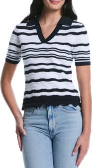 Laundry by Shelli Segal Mermaid Short Sleeve Top