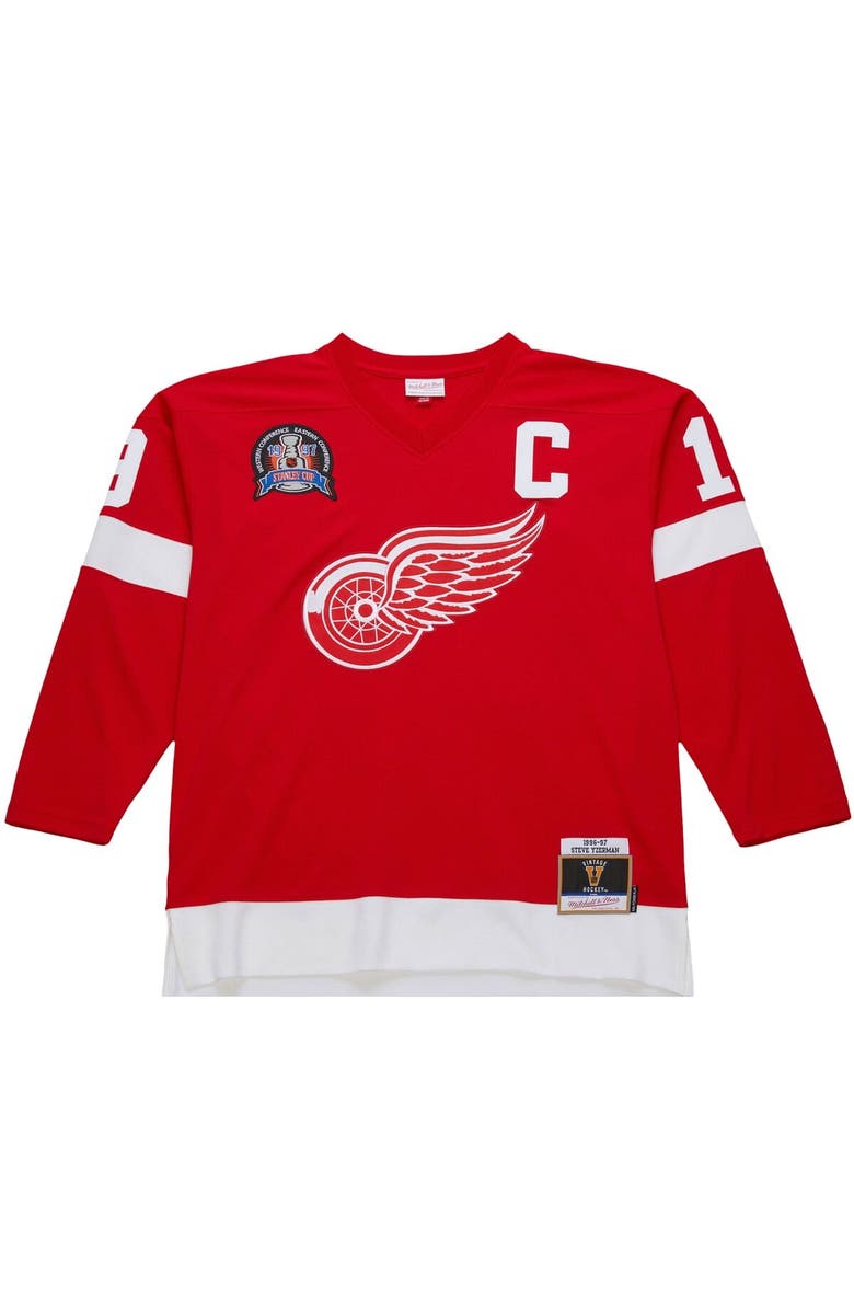 Mitchell & Ness Men's Steve Yzerman Scarlet Detroit Red Wings 1996-97 Power Play Jersey, Alternate, color, Scarlet