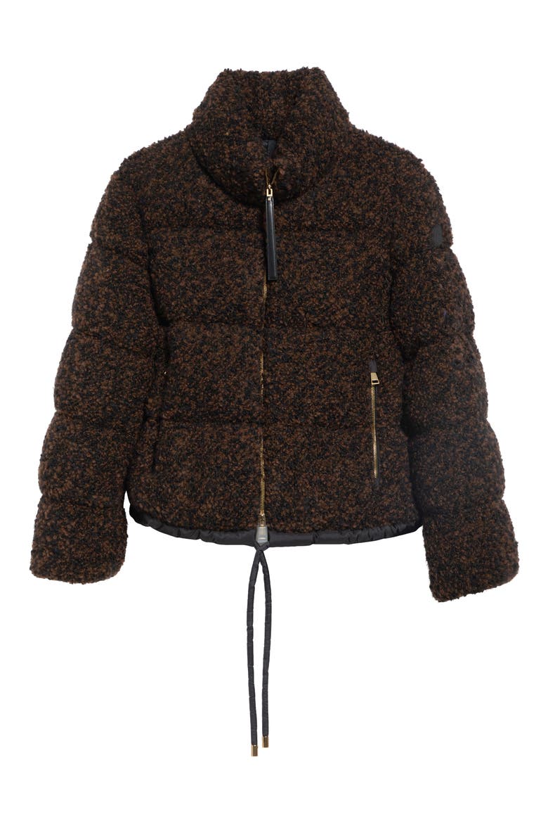 Trascendance Bouclé Quilted Jacket, Main, color, BROWN