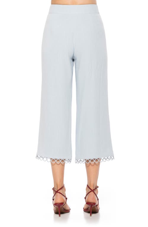 Alexia Admor Lucy Wide Leg Ankle Crop Pants In Light Blue