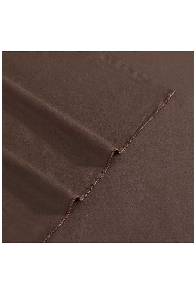 Pearl Edge 300 Thread Count Sateen Sheet Set, Alternate, color, ELK BROWN