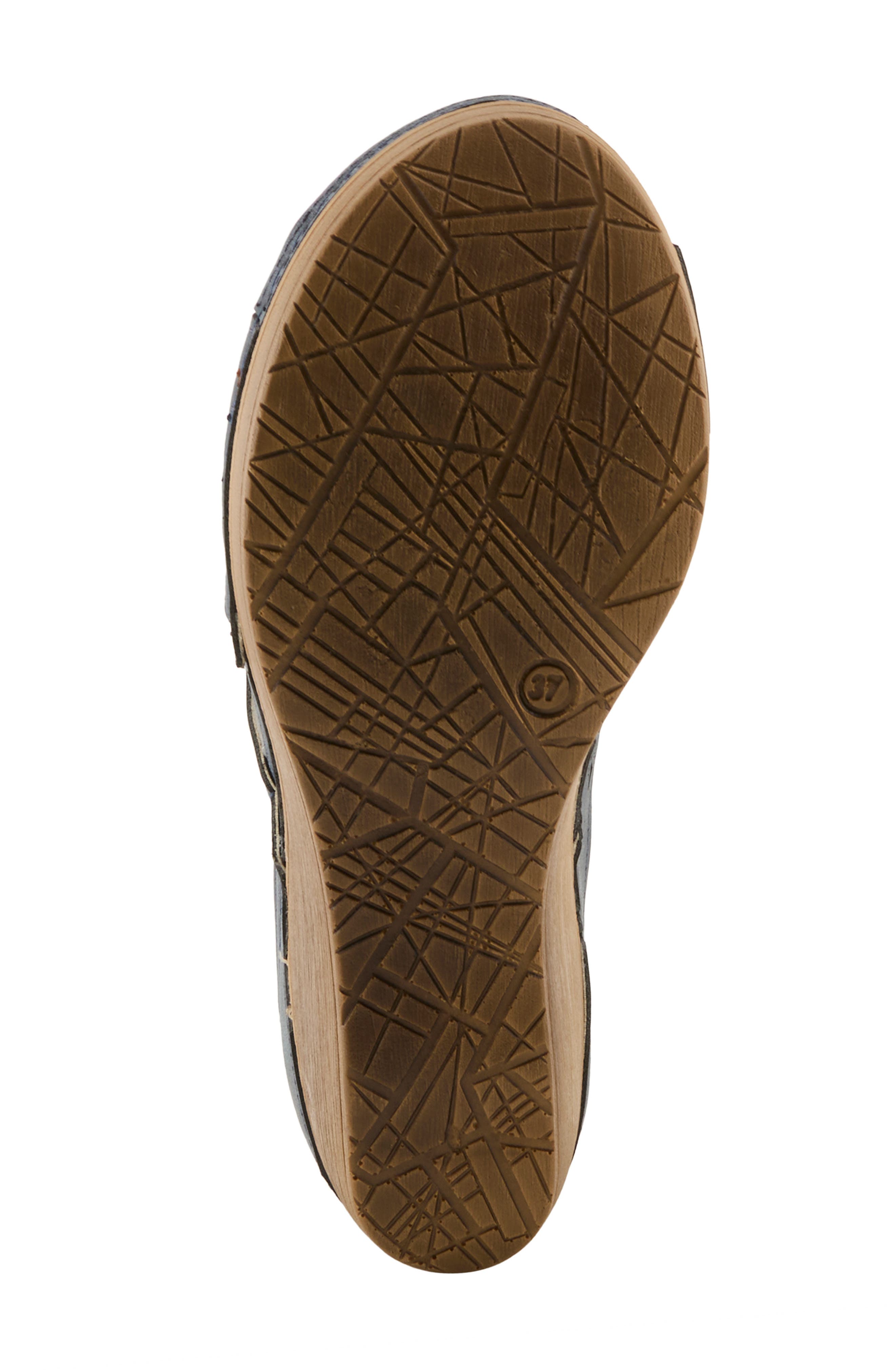 Flexus by Spring Step Dreiser Platform Wedge Slide Sandal, Alternate, color, Navy