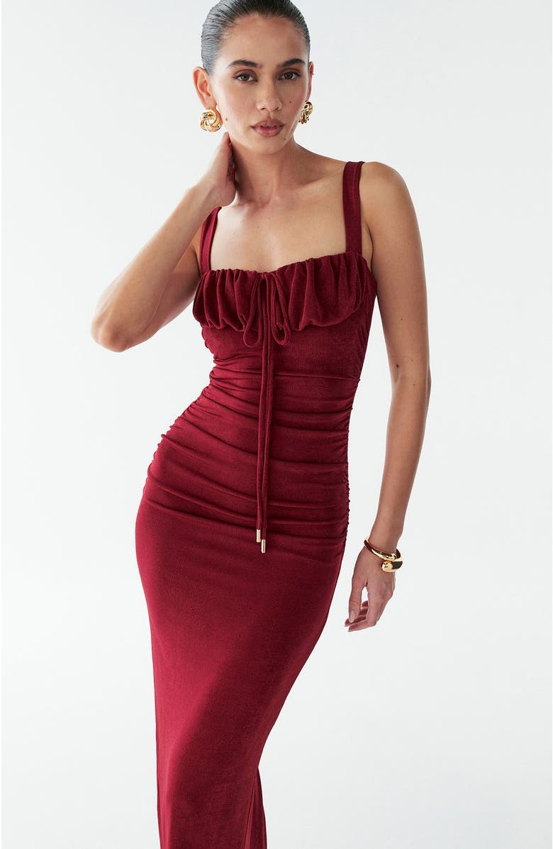 BWLDR Woods Dress, Alternate, color, Burgundy