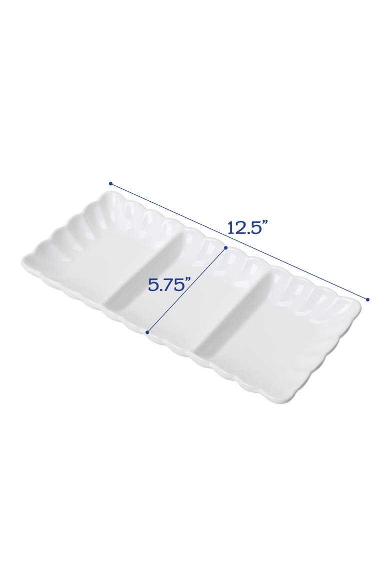 Petal 2-Piece Serving Dishes, Alternate, color, WHITE