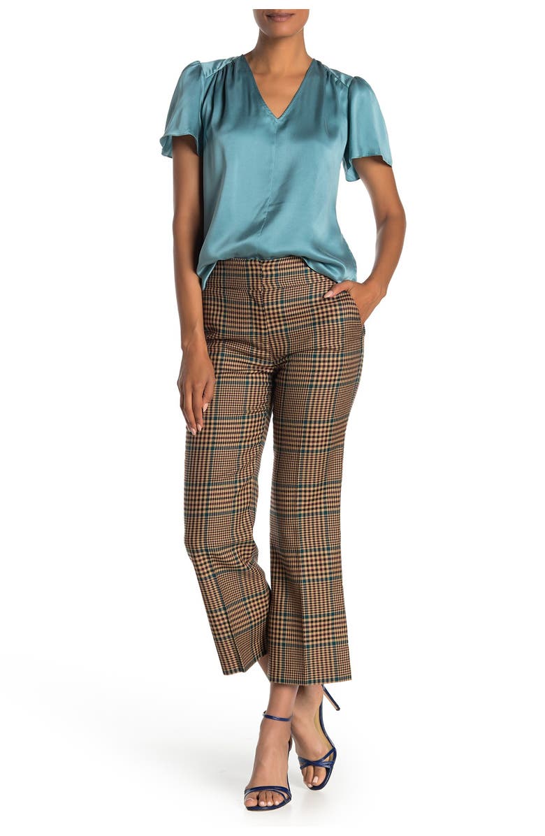 Veronica Beard Cormac Plaid Wool Blend Trousers, Alternate, color,