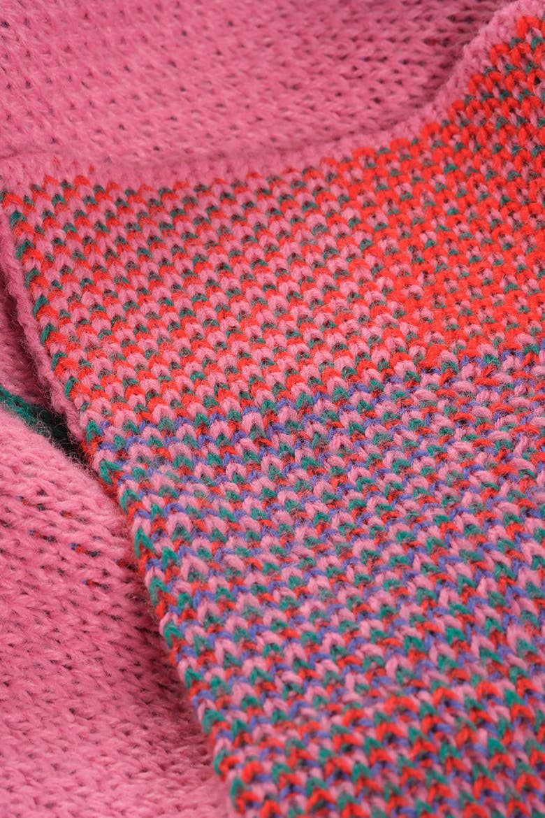 Moda Jacquard Knitted 100% Acrylic Throw 51X67 In Fun, Alternate, color, Pink