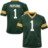 Nike Youth Nike Micah Parsons Green Green Bay Packers Game Player Jersey
