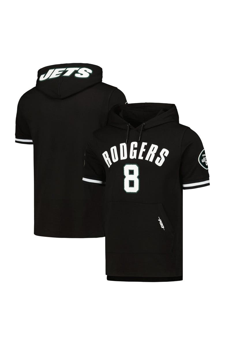 PRO STANDARD Men's Pro Standard Aaron Rodgers Black New York Jets Player Name & Number Hoodie T-Shirt, Main, color, 