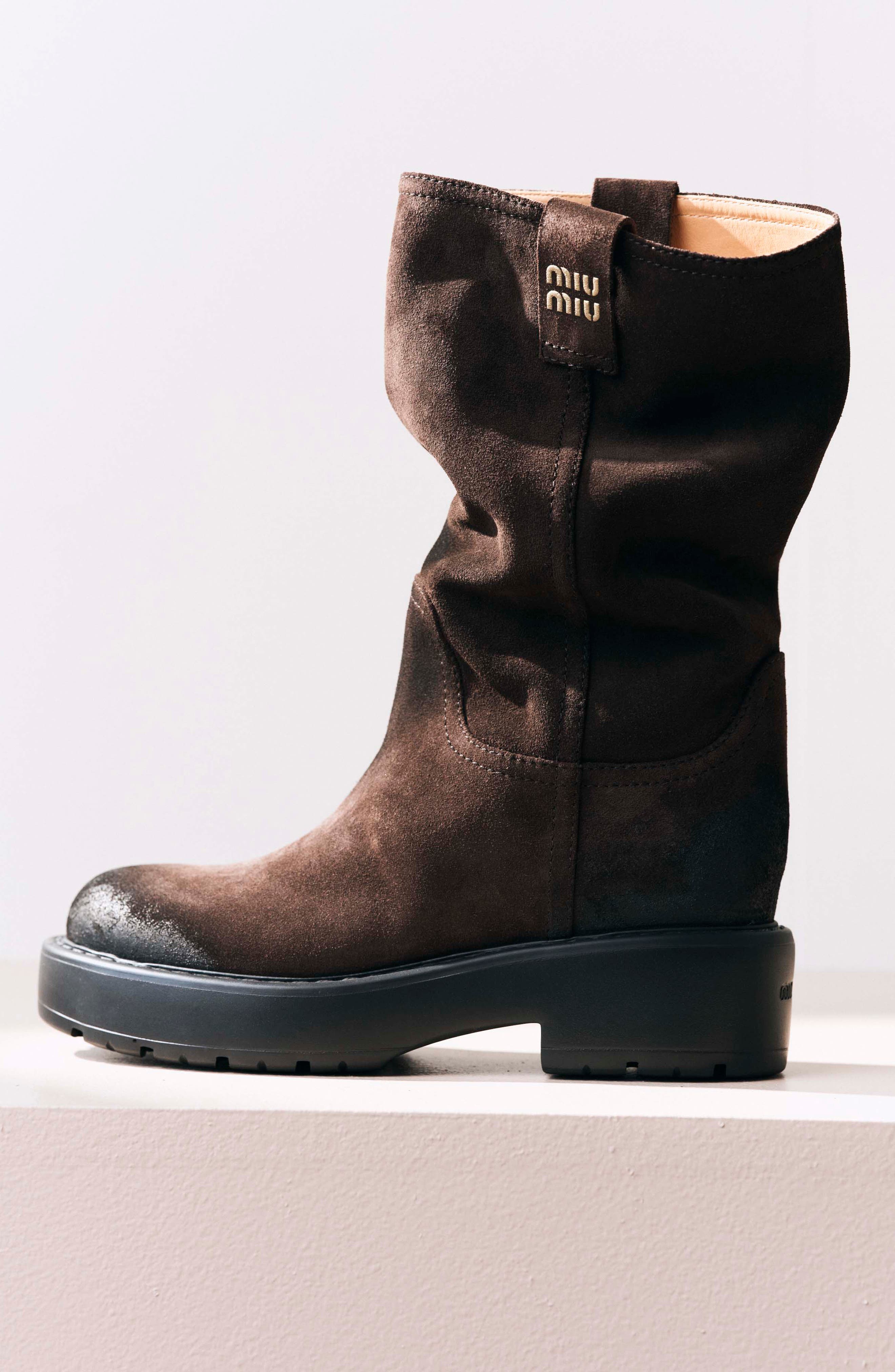 Miu Miu Work Boot, Alternate, color, Moro