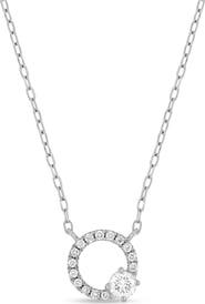 Bony Levy Audrey 18K White Gold Diamond Open Circle Pendant Necklace