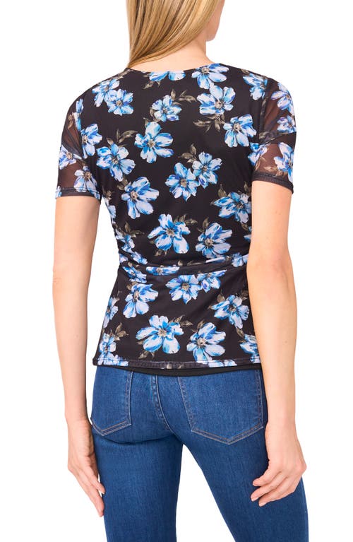 Shop Cece Ruched Side Mesh Top