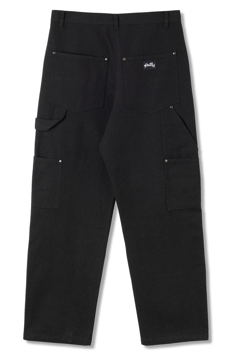 STAN RAY Double Knee Cotton Painter's Pants, Alternate, color, Black