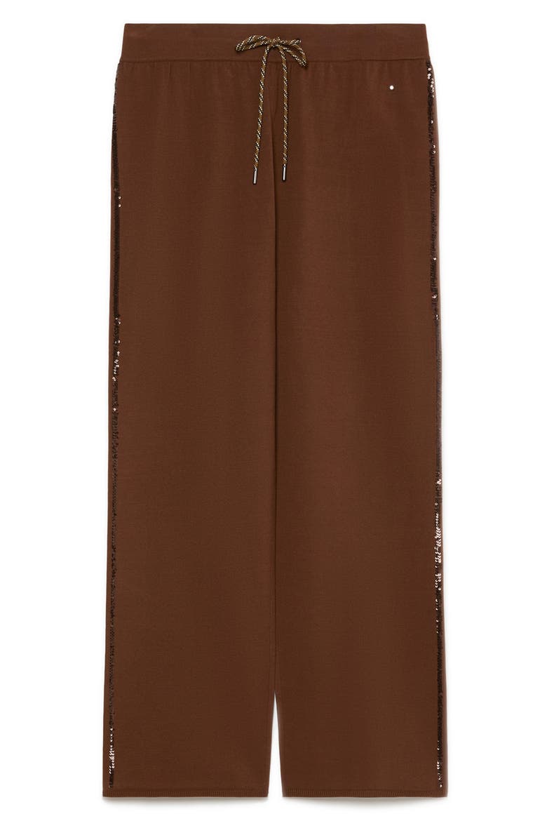 Destino Sequin Side Stripe Knit Pants, Alternate, color, BISCUIT
