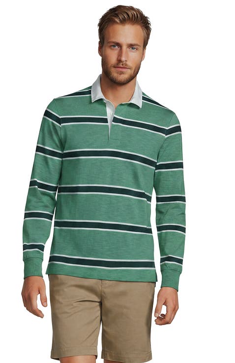 Long Sleeve Lightweight Slub Rugby Polo