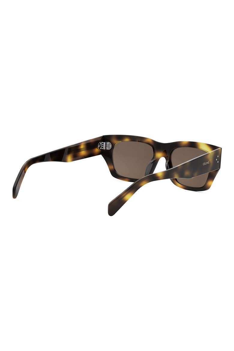 Bold 3 Dots 53mm Geometric Sunglasses, Alternate, color, BLONDE HAVANA / BROWN