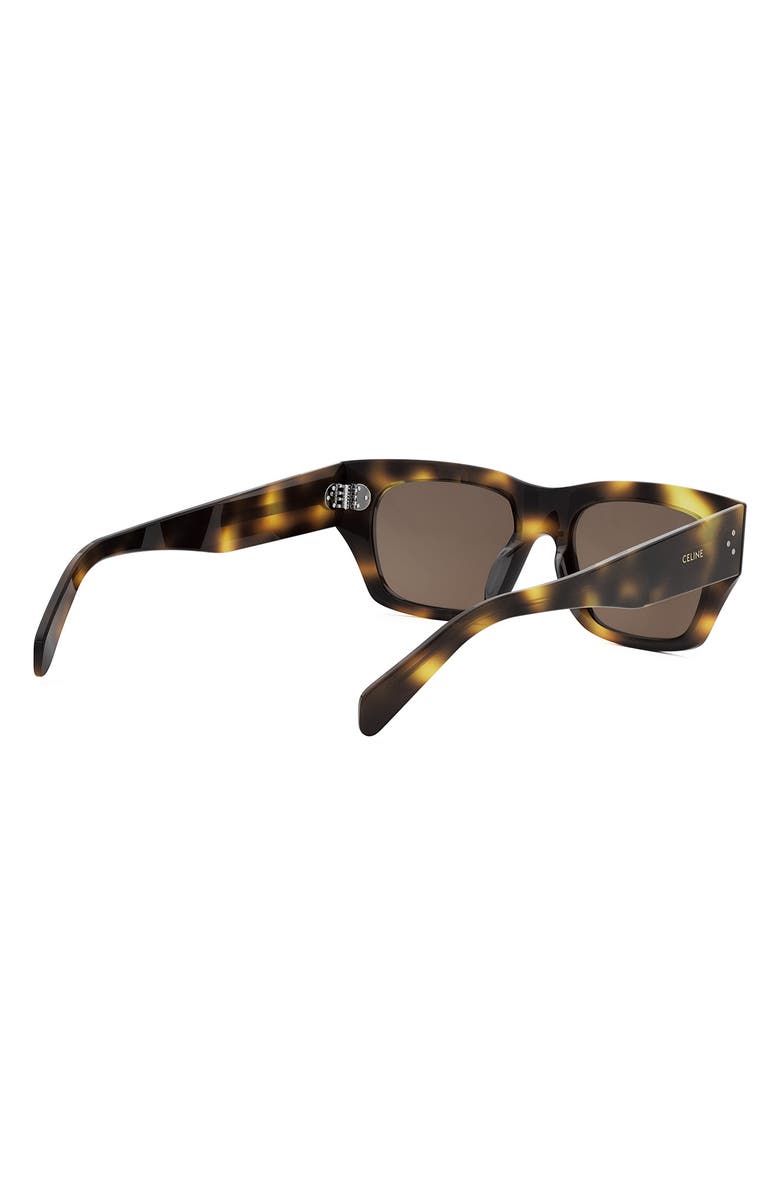 CELINE Bold 3 Dots 53mm Geometric Sunglasses, Alternate, color, Blonde Havana / Brown