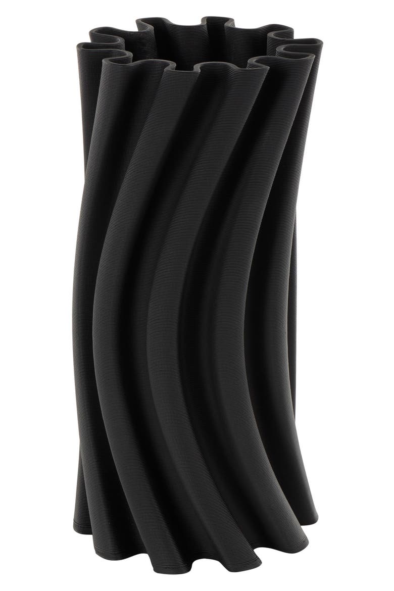 Black Ceramic Vase, Alternate, color, BLACK