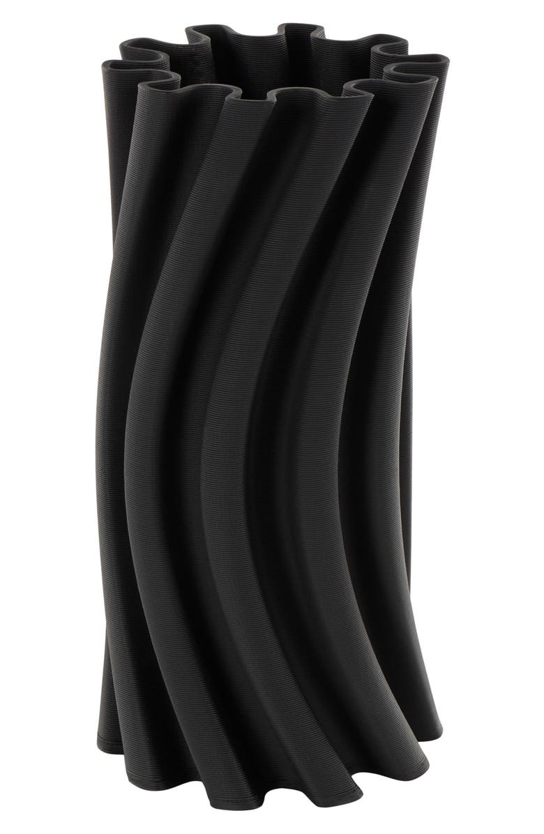 VIVIAN LUNE HOME Black Ceramic Vase, Alternate, color, Black