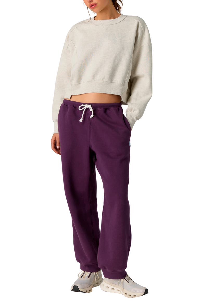 Intercept Crop Sweatshirt, Alternate, color, WHITE HEATHER GREY