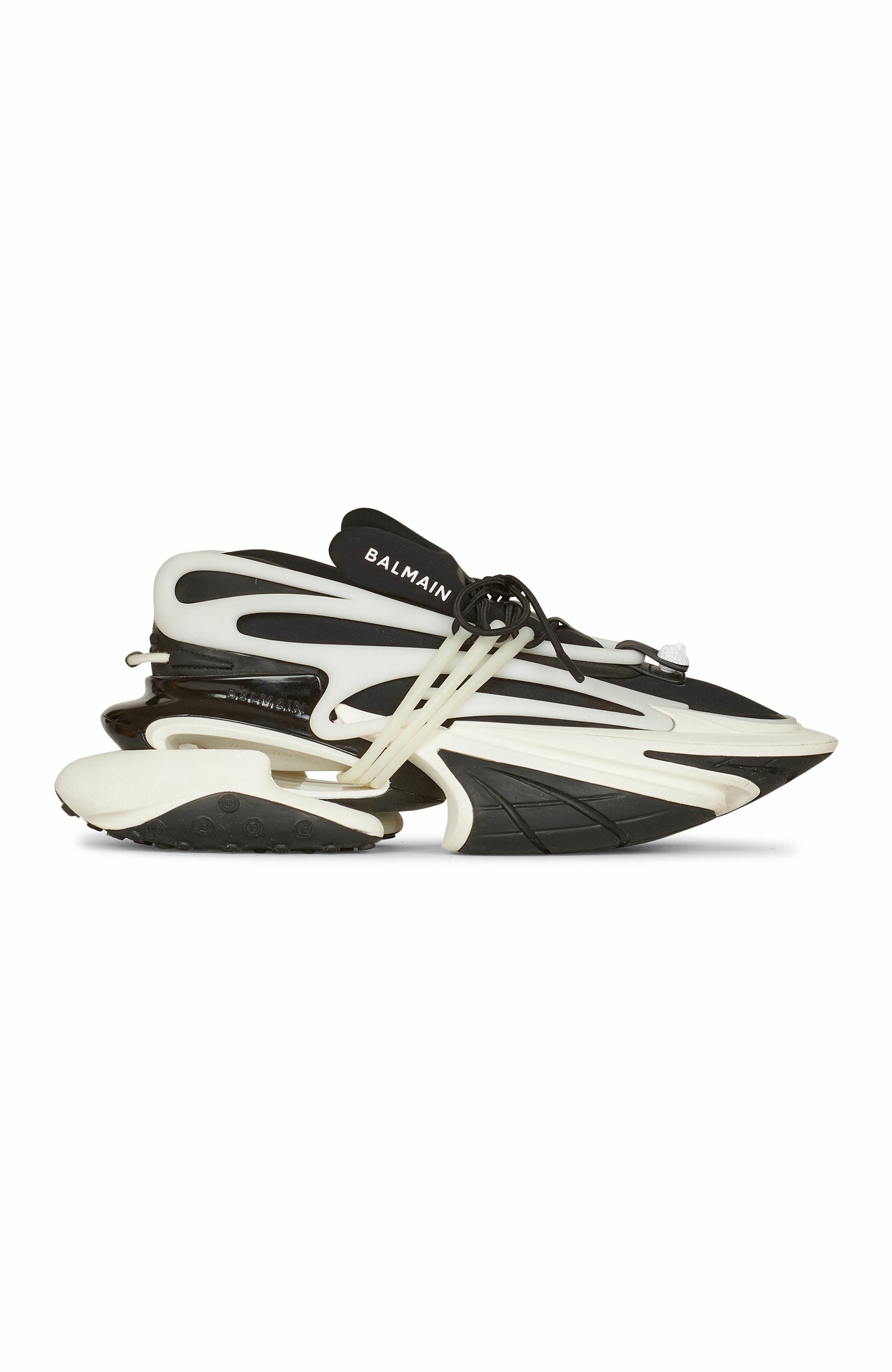 Unicorn Low-Top Sneakers In Neoprene And Leather, Alternate, color, Black