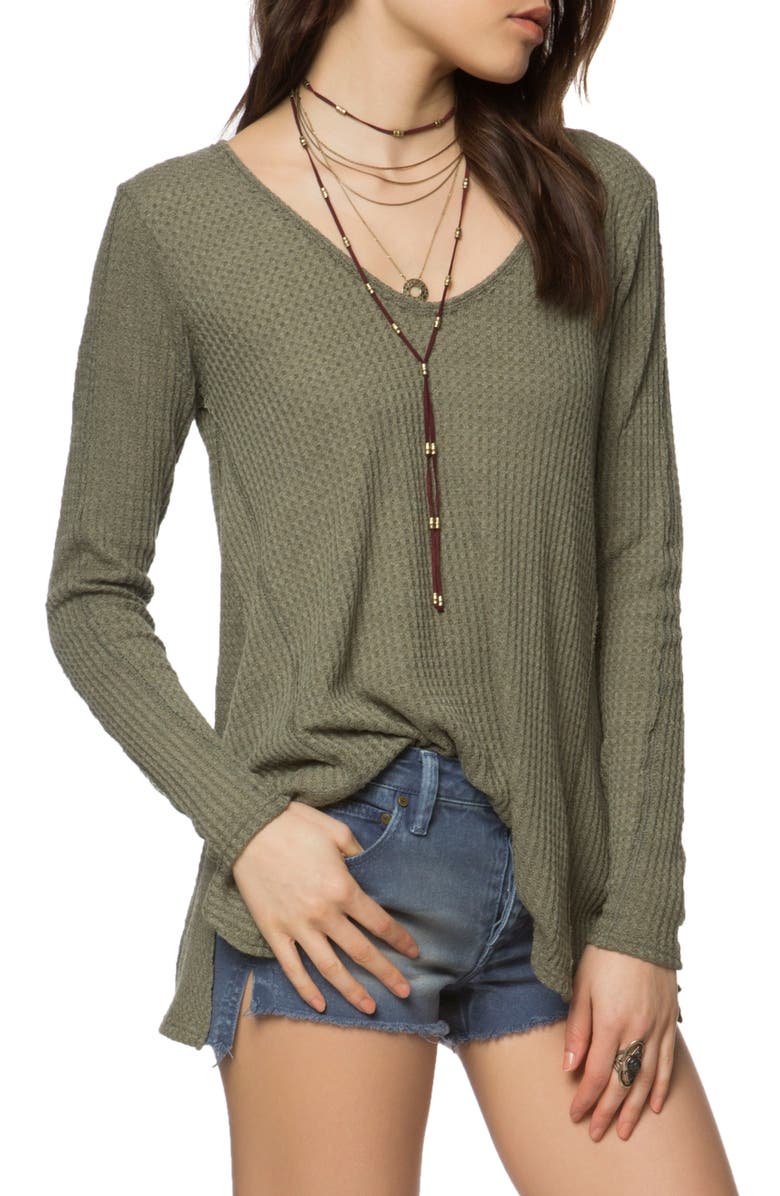 O'Neill Mickey Waffle Knit Top, Main, color,
