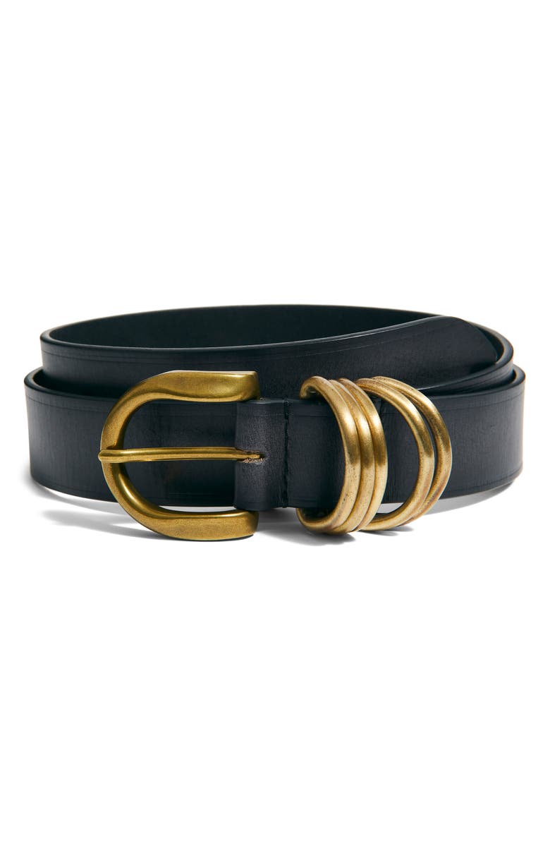 Free People Rori Leather Belt, Main, color, Black