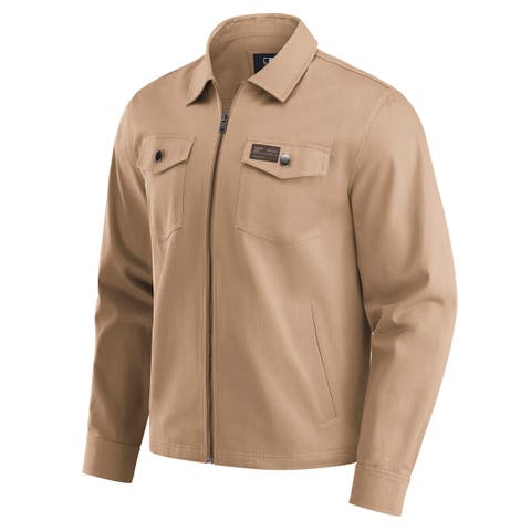 Men's Darius Rucker Collection by Fanatics  Tan Chicago Cubs Distressed Washed Full-Zip Jacket